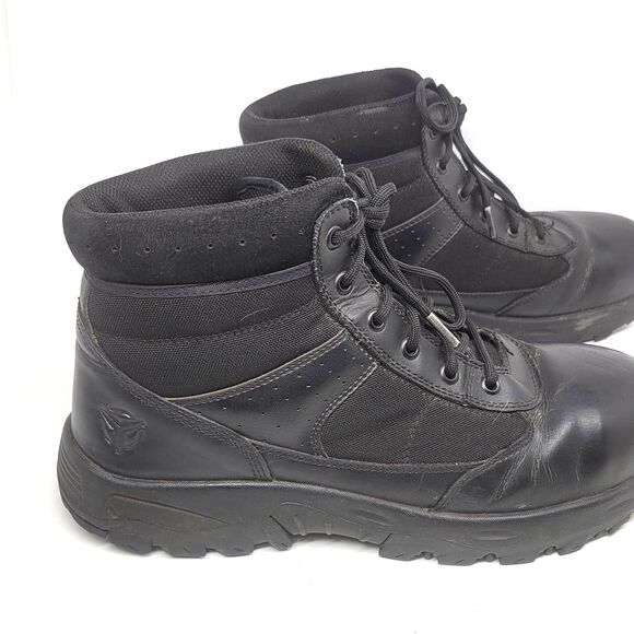 HI-TEC Tactical Performance Mens Black Leather Ankle Boots Rubber Soles US 12 M main image 12